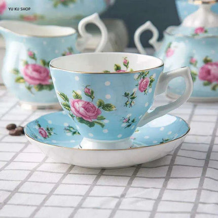 Luxurious 15-Piece European Bone China Tea Set for Afternoon Elegance