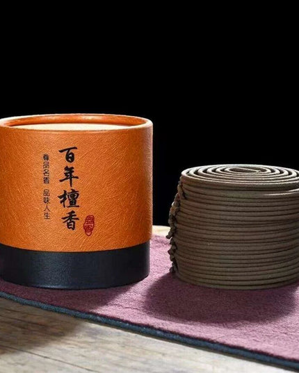 Natural Sandalwood Incense Coils - 4 Hour Air Purifying Fragrance for Home and Bedroom Decor (48 Pieces)