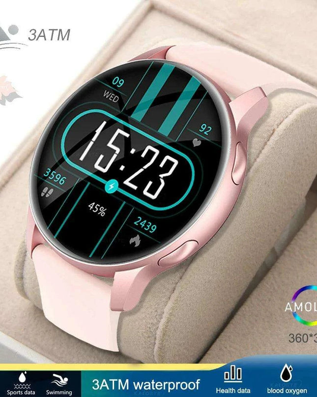 Stylish Women's Fitness Smartwatch with Multi-Function Features and Health Monitoring