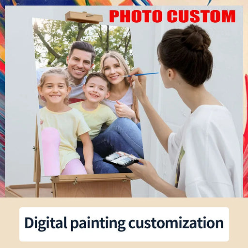 GATYZTORY Photo Custom Personalised DIY Painting By Numbers Special Gift For Adult and Child Canvas Paint by numbers image home