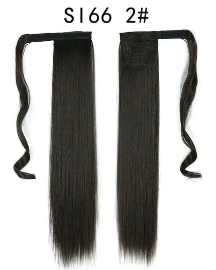 Elegant Length: 22-Inch Synthetic Hair Extensions for Instant Glamour