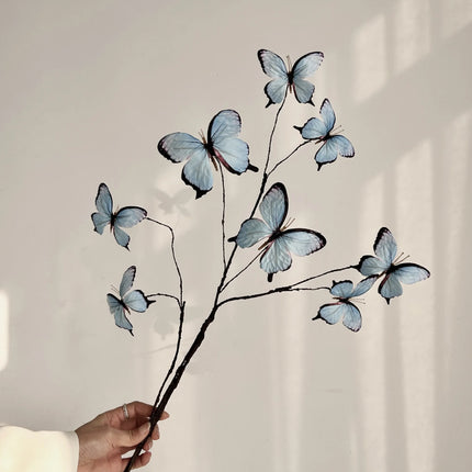 27.6" Faux Butterfly Flower Arrangement with Dried Branches