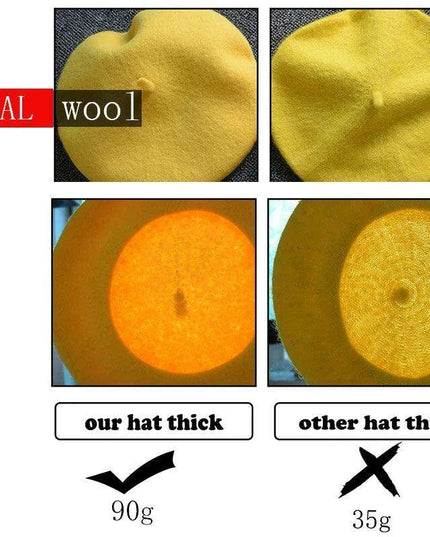 Chic Wool Beret for Women - Timeless Style Meets Cozy Comfort