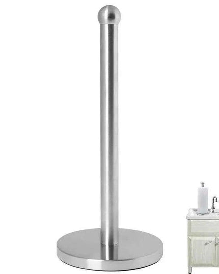 Sleek Stainless Steel Kitchen Roll Holder with Dual Mounting Options