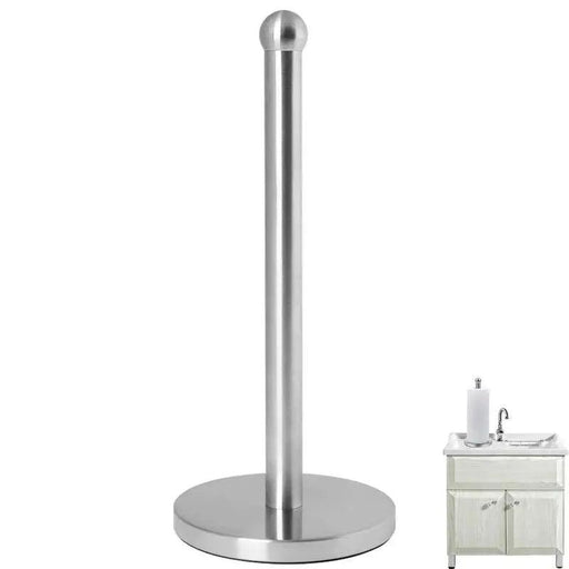 Sleek Stainless Steel Kitchen Roll Holder with Dual Mounting Options