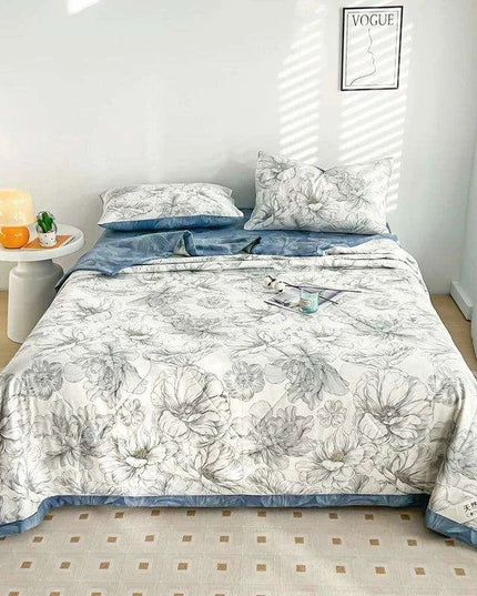 Dinosaur Delight Summer Quilt for Kids - Fun Floral Patterns for Boys' Room Decor