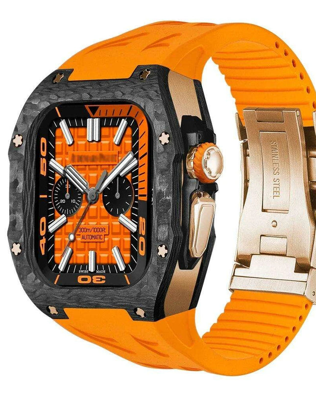 Luxurious Carbon Fiber Upgrade Set for Apple Watch: Elevate Your Style and Protection