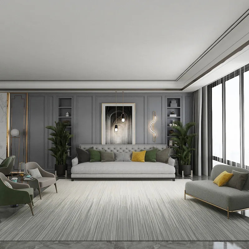 Modern Minimalist Bedroom Decor Carpet - Light Luxury Large Area Carpets for Living Room Abstract Lounge Rug