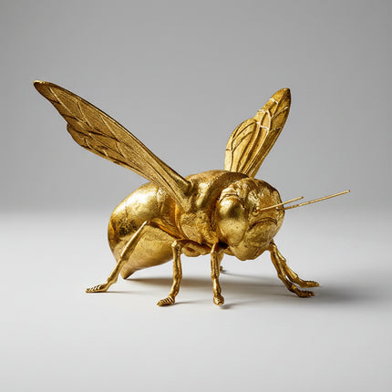 ZIZI FISH Golden Bee Metal Sculpture - Decorative Desktop Ornament