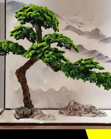Lifelike Large Artificial Pine Bonsai Tree for Stunning Home and Garden Decor