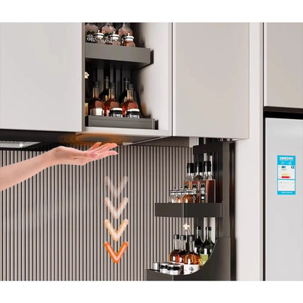 Electric Lifting Hanging Cabinet Basket — 6 Widths, 350–600mm