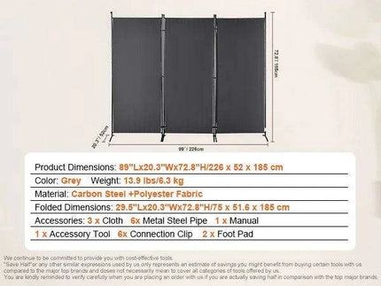 Chic Weatherproof 2-Panel Room Divider for Modern Indoor Privacy