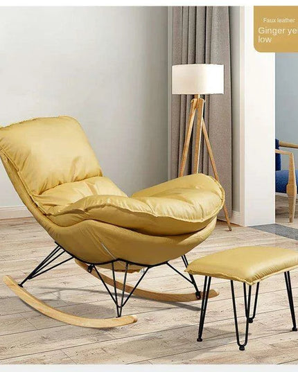 Elegant Lobster Leather Rocking Lounge Chair with Unmatched Comfort and Style