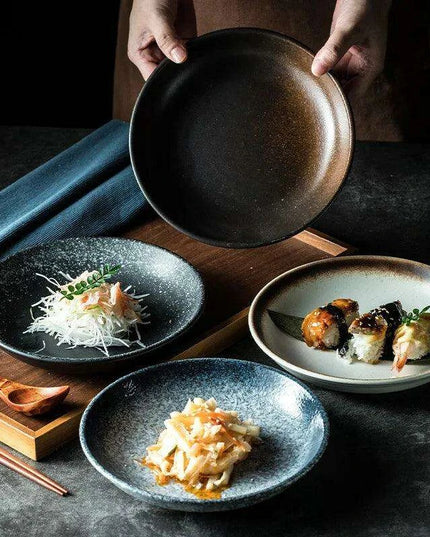 Sleek Japanese-Style Deep Ceramic Serving Bowls for Soups, Salads, and Rice Dishes