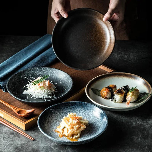 Sleek Japanese-Style Deep Ceramic Serving Bowls for Soups, Salads, and Rice Dishes