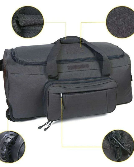 Premium Heavy-Duty Wheeled Tactical Duffel Bag for Adventurers and Travelers