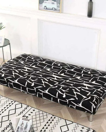 Elegant Stretch Slipcover for Futon Sofa with Stylish Print