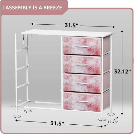 Chic 8-Drawer Storage Chest - Versatile Organizer for Bedroom and Hallway