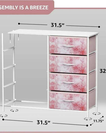 Chic 8-Drawer Storage Chest - Versatile Organizer for Bedroom and Hallway