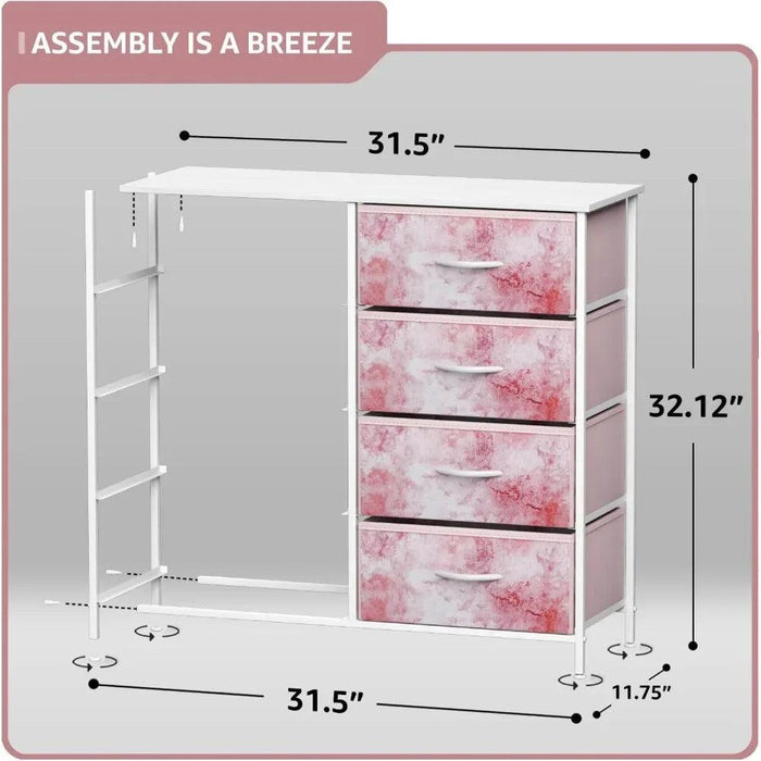 Chic 8-Drawer Storage Chest - Versatile Organizer for Bedroom and Hallway