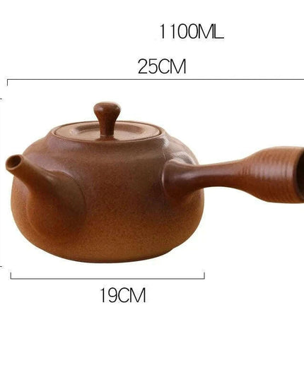 Artisan Clay Tea Set with Classic Kettle and Kung Fu Teapot for Elegant Brewing