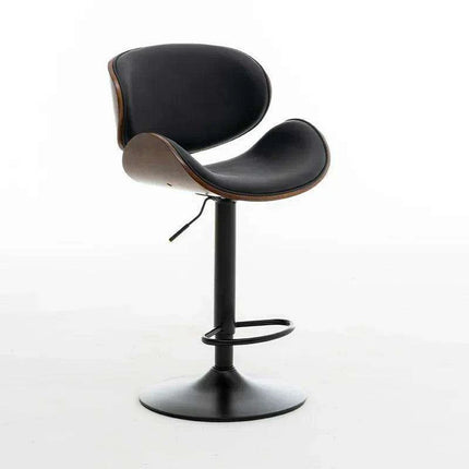 Chic Adjustable Genuine Leather Bar Stool - Stylish Modern Comfort Solution