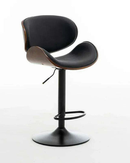 Chic Adjustable Genuine Leather Bar Stool - Stylish Modern Comfort Solution