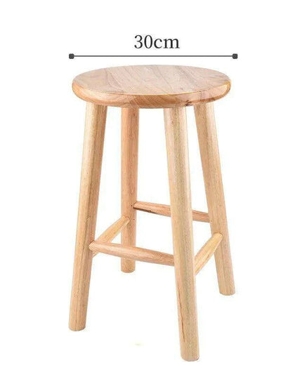 Rustic Kids' Round Wooden Bench - Stylish Multi-Use Stool for Home Decor