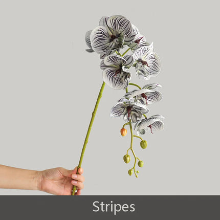 LUCKUP 1 Stem Artificial Moth Orchid with Butterfly for Home Decor