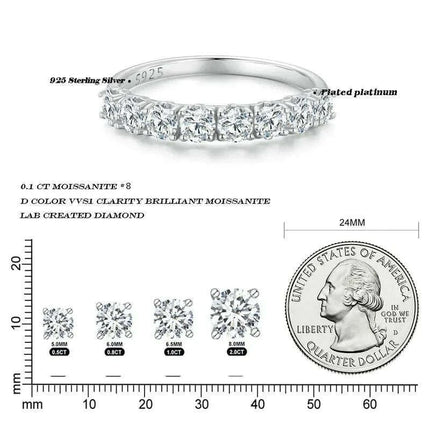 Eternal Sparkle Eco-Friendly Moissanite Engagement Ring - BAMOER's Luxurious Choice