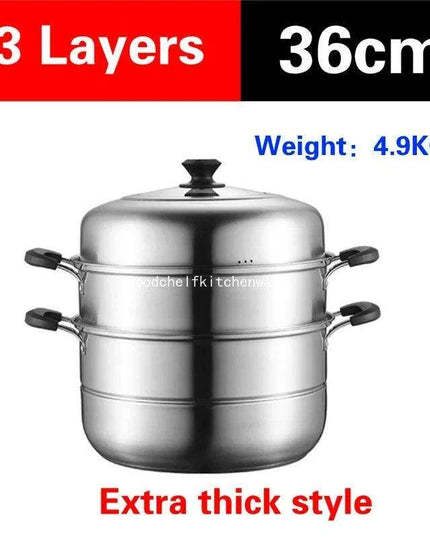 Deluxe Stainless Steel Multi-Layer Steamer for Optimal Home Cooking
