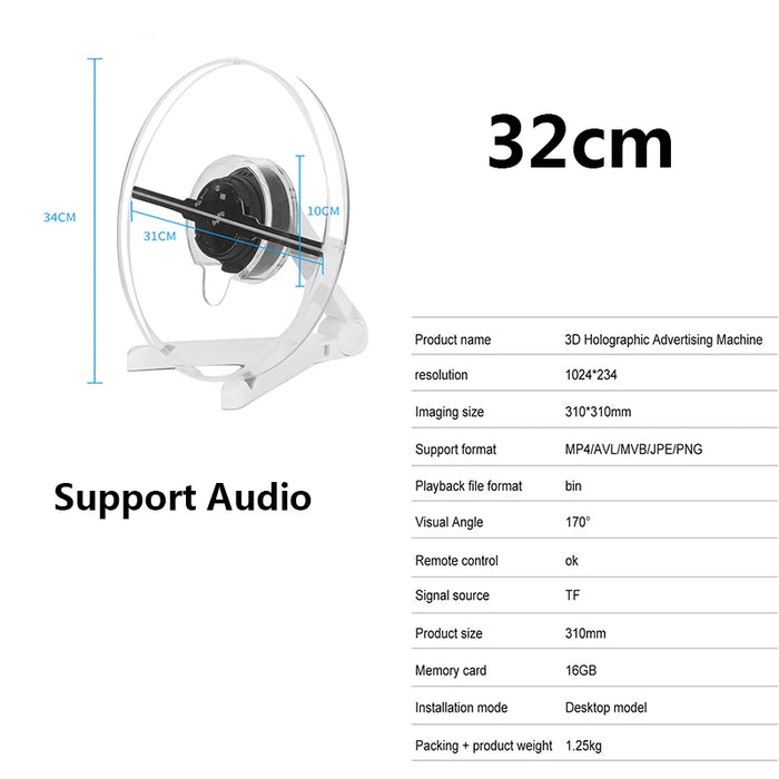 3D WiFi Hologram Fan Projector - Ideal for Boosting Brand Exposure