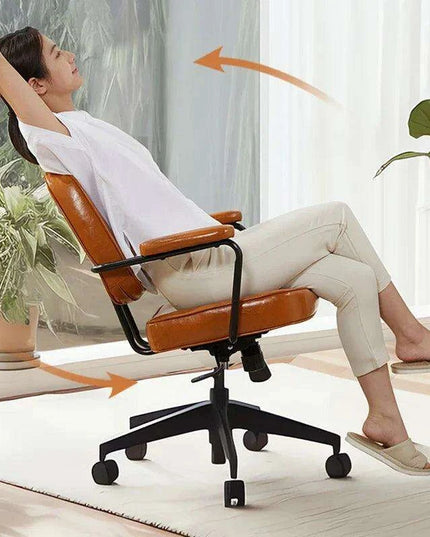 Vintage-Inspired Ergonomic Swivel Chair - Elevate Comfort and Aesthetics in Your Home Office
