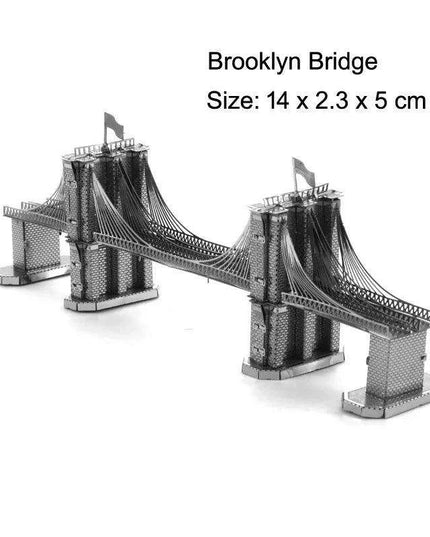 Global Landmark 3D Metal Puzzle Set: Construct and Discover Iconic Structures