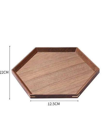 Nordic Elegance Black Walnut Serving Tray - Perfect for Hosting Teas and Fruits