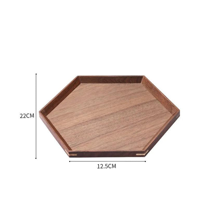 Nordic Elegance Black Walnut Serving Tray - Perfect for Hosting Teas and Fruits