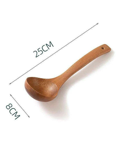 Sleek Wooden Utensils Set for Effortless Gourmet Cooking