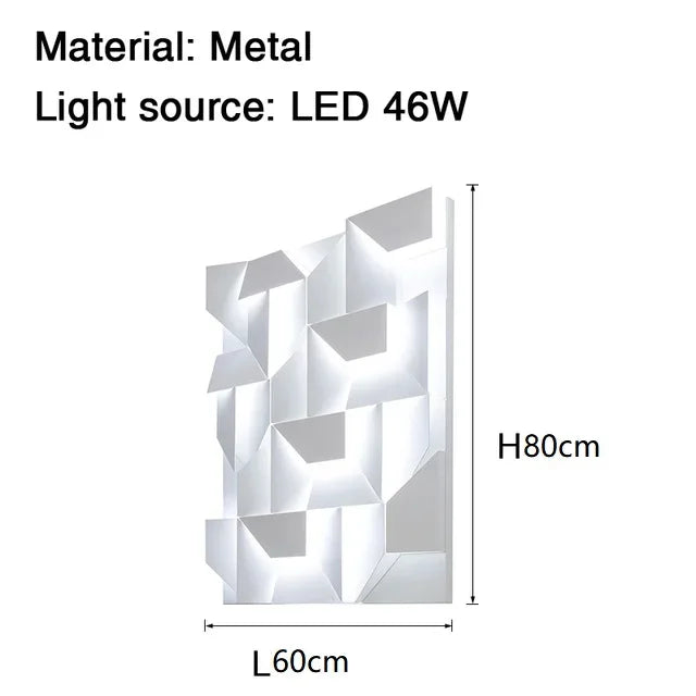 Elegant 3D Wall Lamp with Adjustable Color Temperature and Dimming - Multiple Sizes Available