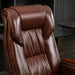 Luxurious Ergonomic Leather Executive Chair with Contemporary Aluminium Base