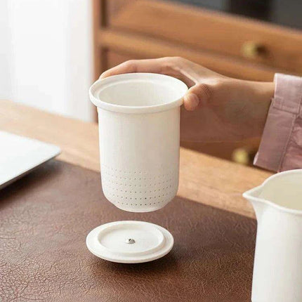 Travel-Friendly Ceramic Tea Brewing Set for Tea Aficionados