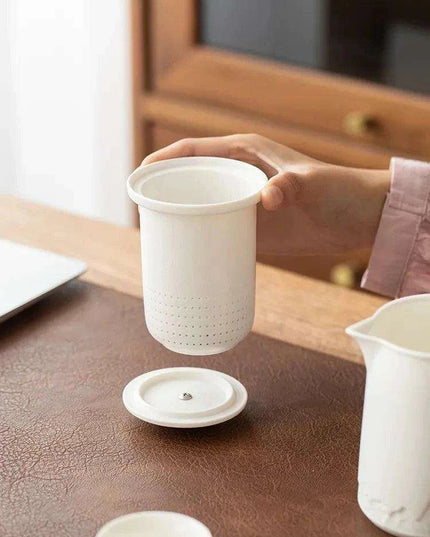 Travel-Friendly Ceramic Tea Brewing Set for Tea Aficionados