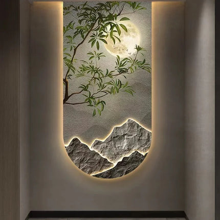 Mural Lamp Store LED Ambient Hanging Paintings for Corridor Decor