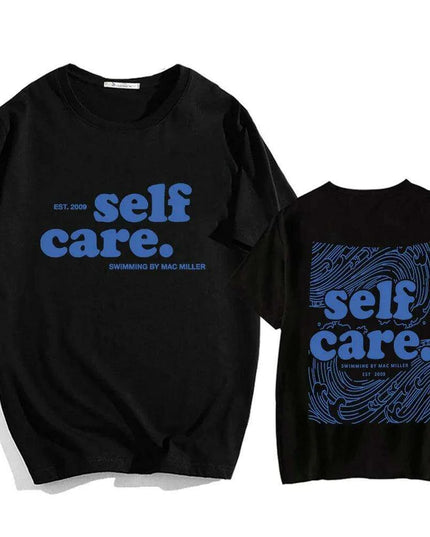 Macc Miller Heavy Mental Self Care T-Shirts - Hip Hop Streetwear Casual Tee for Men, Short Sleeve Summer & Spring Wear