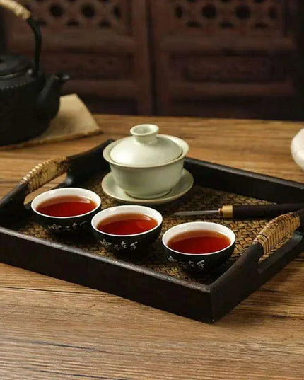 Sustainable Elegance: Luxurious Teak and Bamboo Tea Tray for an Elevated Tea Experience