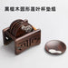 Square Ebony Zen Kungfu Tea Set with Wooden Saucer Tray