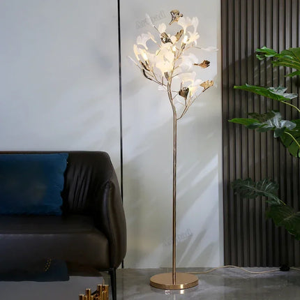 Nordic Ginkgo Leaf Tall Floor Lamp