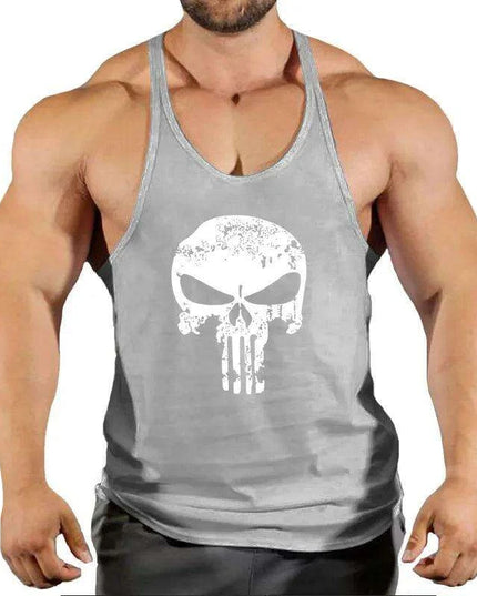 Men's Y-Back Sleeveless Gym Tank - Essential Workout Vest for Bodybuilders and Lifters