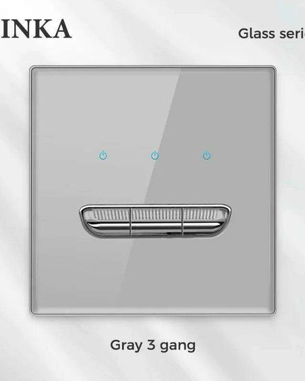 Elegant LED Crystal Glass Light Switch Panel - Versatile Multi-Gang Control System