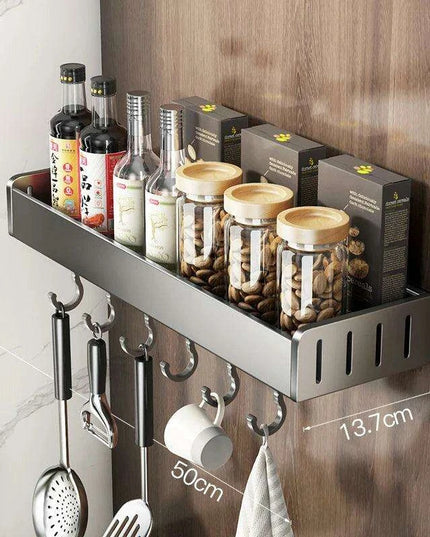 Space-Saving Aluminum Kitchen Shelf System