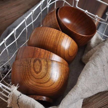 Elegant Japanese Jujube Wooden Bowls for Every Meal